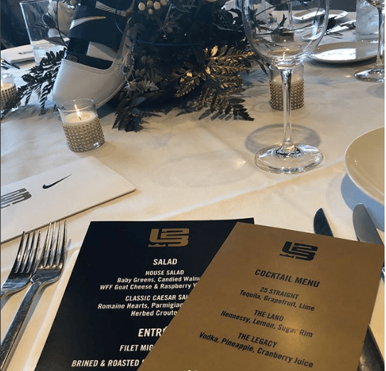 Nike’s Lebron James #25straight Commemoration Dinner
